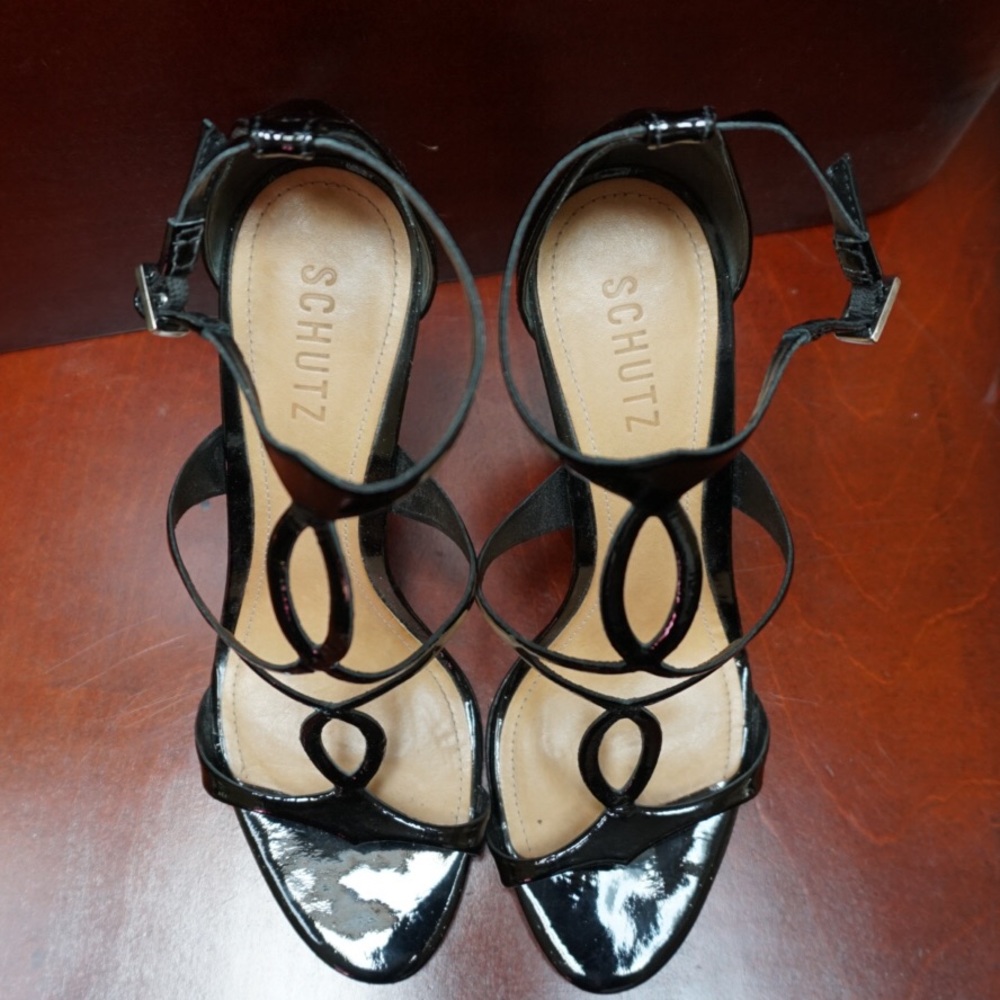 Schutz Rania Black Heels Size 8